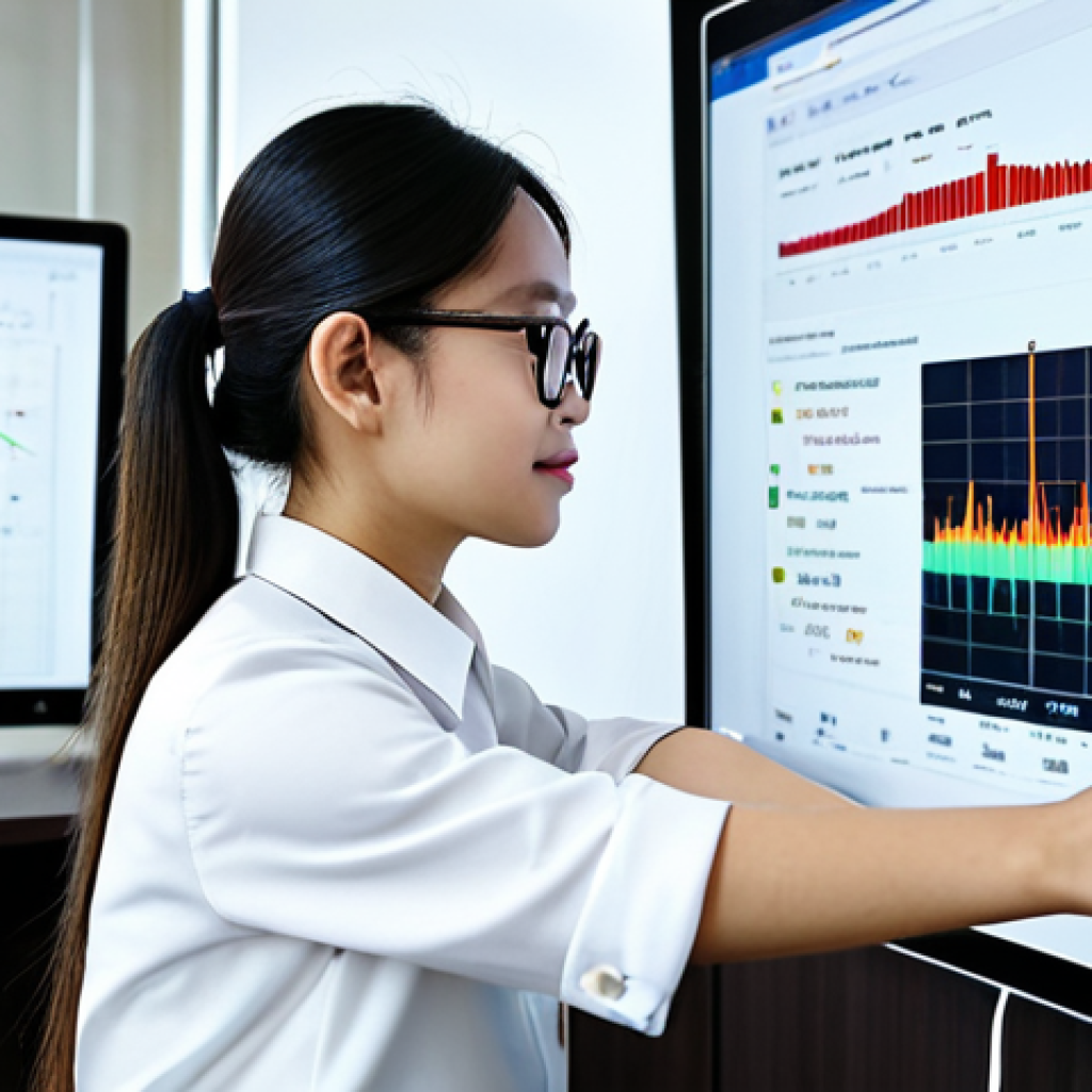 **

"A Vietnamese businesswoman in a modern office, analyzing social media data on a large screen. The screen displays trending fashion items and customer sentiment analysis related to "quần áo trẻ em hữu cơ" (organic children's clothing). She is fully clothed in professional attire, safe for work, appropriate content, perfect anatomy, natural proportions, professional photography, family-friendly."

**