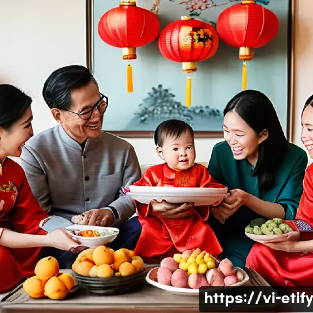 전이 학습의 원리와 이론적 배경 - **Prompt:** A heartwarming scene of a Vietnamese family celebrating Tết (Lunar New Year) in their be...