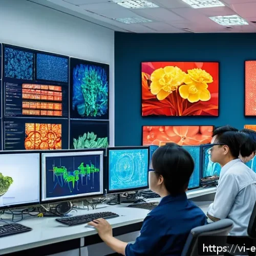 Home 30 전이 학습 촉진 기법의 필요성 - A high-tech AI research laboratory in Vietnam, featuring diverse engineers and data scientists analy...